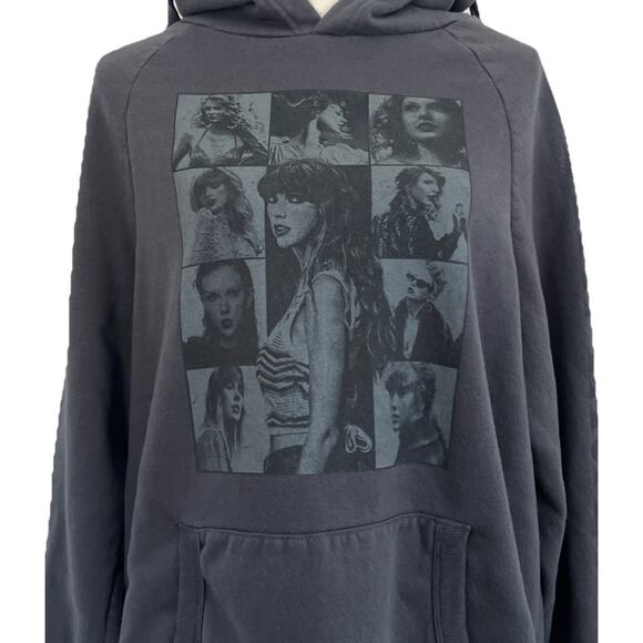 Taylor Swift The Eras Tour Hoodie Sweatshirt Womens Medium Gray Oversized Unisex - Picture 5 of 11